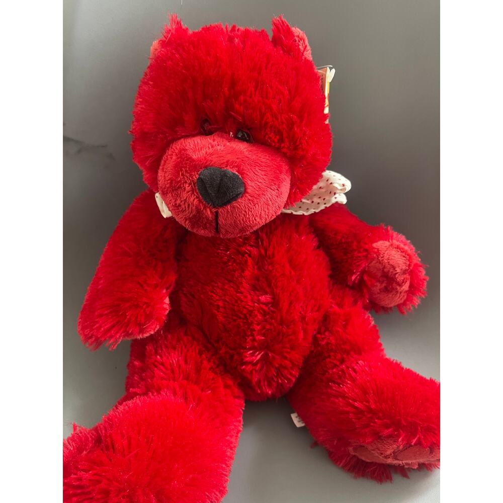 RARE 1998-2004 Boyds Bears Friends Teddy Bear Plush Lovey Red Soft Glass Eyes